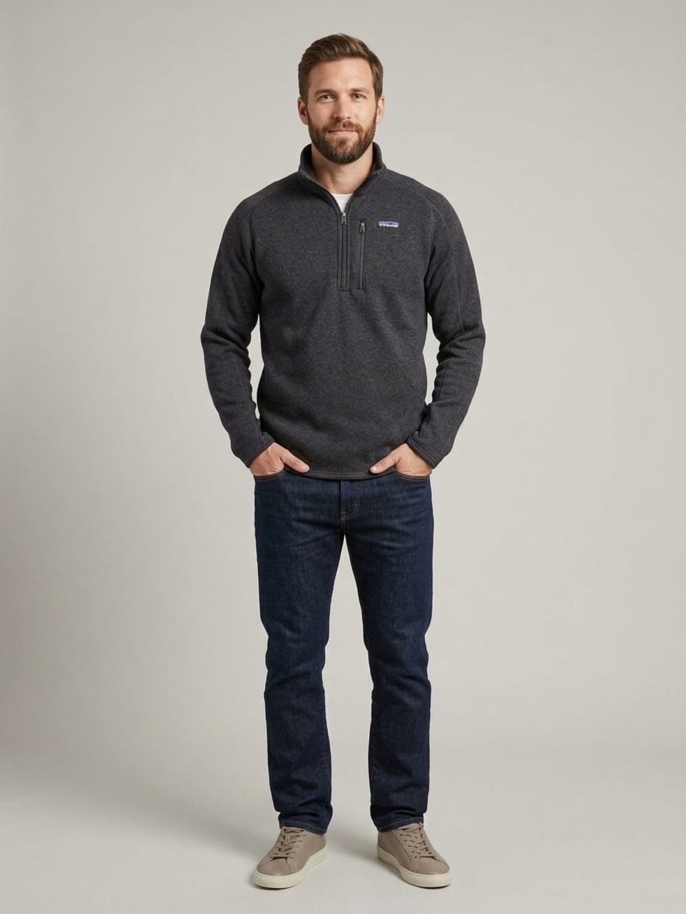 Patagonia Men's Black Better Sweater 1/4 Zip Size Large
